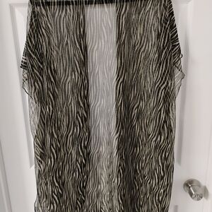 Zebra Print Sheer Scarf